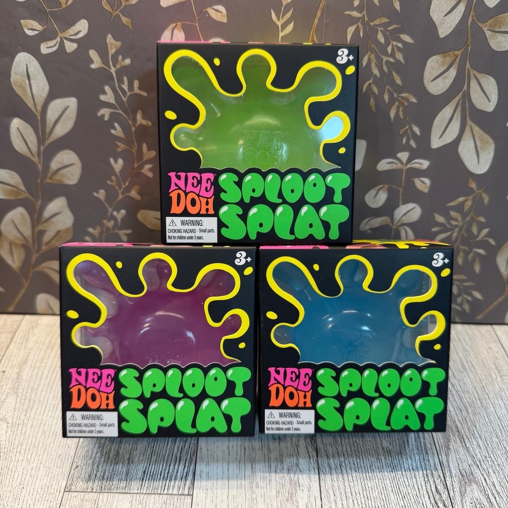 Viral Rare Needoh sploot splat bundle blue, green and pink